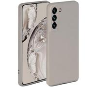 ONEFLOW Funda Blanda Compatible con Samsung Galaxy S22, de Silicona, Borde Elevado para Protector de Pantalla, Doble Capa, Suave, Color Pardo Mate
