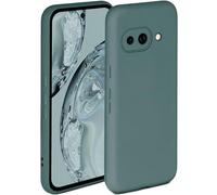 ONEFLOW Funda blanda para Google Pixel 9a de silicona con protector de cámara, funda de silicona con protección elevada para la pantalla, carcasa trasera blanda, color azul petróleo
