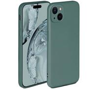 ONEFLOW Funda blanda para iPhone 15 de silicona con protector de cámara, funda de silicona con protección elevada para la pantalla, carcasa trasera blanda, color azul petróleo