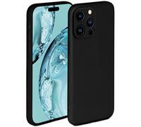 ONEFLOW Funda blanda para iPhone 15 Pro Max, de silicona, con protector de cámara, funda de silicona con protección elevada para la pantalla, carcasa trasera suave, color negro