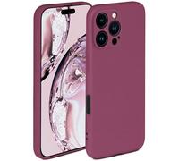 ONEFLOW Funda blanda para iPhone 16 Pro Max, de silicona, con protector de cámara, funda de silicona con protección elevada para la pantalla, carcasa trasera, funda blanda, color ciruela