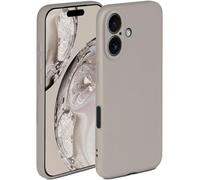 ONEFLOW Funda blanda para iPhone 17 de silicona con protección de cámara, funda de silicona con protección elevada para la pantalla, carcasa trasera protectora, funda de móvil suave, Taupe
