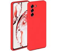 ONEFLOW Funda blanda para Samsung Galaxy S21 FE 5G, funda de silicona con protector de cámara, carcasa de silicona con protección elevada para la pantalla, carcasa trasera blanda, color rojo