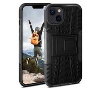 ONEFLOW Funda de depósito compatible con Apple iPhone 14 Plus - Funda exterior a prueba de golpes, funda con soporte, cámara y protector de pantalla, funda rígida, obsidiana - negro