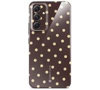 ONEFLOW Funda Splash para Samsung Galaxy A54 5G con diseño de estampado, funda protectora para móvil con protección de cámara, estuche impreso, funda extra delgada, marrón crema con lunares
