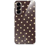 ONEFLOW Funda Splash para Samsung Galaxy A56 5G con patrón de diseño, funda protectora para teléfono con protección de cámara, estuche impreso, funda extra delgada, marrón crema con lunares