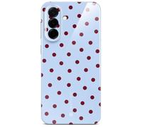 ONEFLOW Funda Splash para Samsung Galaxy A57 5G con patrón de diseño, funda protectora para móvil con protección de cámara, estuche impreso extra delgado, color azul claro con puntos rojos de lunares