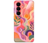 ONEFLOW Funda Splash para Samsung Galaxy S26 con diseño estampado, funda protectora con protección para la cámara, estuche impreso extra delgado, Rosa Naranja Lila Retro