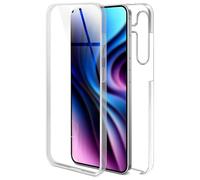 ONEFLOW Funda táctil para Samsung Galaxy S24 funda a ambos lados a prueba de golpes, carcasa delantera y trasera, protección completa de 360 grados, funda transparente con protector de pantalla,