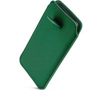 ONEFLOW Liberty Case für Motorola ThinkPhone 25 Handy Einsteckhülle mit Rückzugfunktion PU Leder Handytasche, Schutzhülle mit Lasche, Sleeve Etui zum Einstecken, Grün