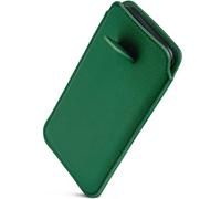 ONEFLOW Liberty Case - Funda para Doro 8100 / Doro 8100 Plus (con función de extracción, piel sintética, funda protectora con solapa), color verde