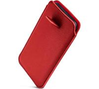 ONEFLOW Liberty Case - Funda para iPhone 12/12 Pro (con función de extracción, piel sintética, con solapa, funda para inserción), color rojo