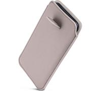ONEFLOW Liberty Case - Funda para iPhone 16 Plus (con función de extracción, piel sintética, con solapa, para insertar), color gris claro