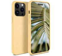 ONEFLOW Sama Sama Case Compatible con Apple iPhone 15 Pro Max - Funda sostenible de fibra vegetal, funda biodegradable sin plástico, vegana y respetuosa con el medio ambiente, color amarillo