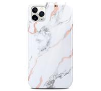 ONEFLOW Sense Funda para teléfono móvil compatible con Apple iPhone 11 Pro, funda de aspecto mármol, con protector de cámara y pantalla, blanco brillante, Dedication