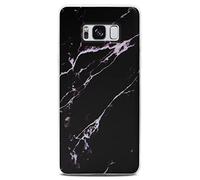 ONEFLOW Sense Funda para teléfono móvil compatible con Samsung Galaxy S8, funda de aspecto mármol, con protector de cámara y pantalla, blanco brillante, Temper