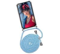 OneFlow «Twist Case» Funda con Correa para teléfono móvil Compatible con OnePlus 8 Pro, Funda Colgante para teléfono Inteligente, Hecha de Silicona, Hellblau Jeans