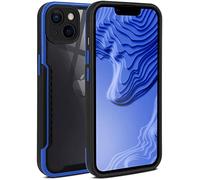 ONEFLOW Vanguard - Carcasa compatible con Apple iPhone 13 con protector de pantalla y cámara, carcasa híbrida de silicona y poliuretano termoplástico (TPU), color azul