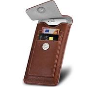 ONEFLOW Zeal Funda Compatible con el Samsung Galaxy A20e, Funda para cinturón con protección Integral de 360 Grados, de Cuero Vegano y Soporte con Clip para cinturón, Ámbar