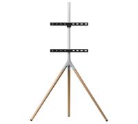 OneforAll Tripod WM7472 - Soporte de Piso para TV de 32 a 65 Pulgadas, Giro 360 Grados, 30 kg, Color Roble/Plata/Gris