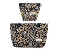 ONEGenug Neceser pequeño 2 unidades bolsa de maquillaje mujer niña bolsa de maquillaje organizador para viaje regalo, A-Gypsophila, Simple bolsa cosmética