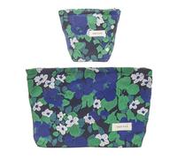 ONEGenug Neceser pequeño 2 unidades bolsa de maquillaje mujer niña bolsa de maquillaje organizador para viaje regalo, A-azul oscuro., Simple bolsa cosmética