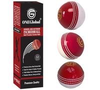 ONEGlobal Incrediball - Pelota de críquet de práctica suave, pelota de críquet de goma suave para exteriores e interiores con núcleo y costura cosida, para habilidades de afilado y diversión familiar