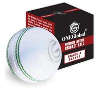 ONEGlobal Select - Pelota de críquet de cuero, 100 % hecha a mano, 156 g, construcción de 4 piezas, ideal para T20, práctica de red, entrenamiento, etc.