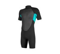 O'NEILL 2026 Junior Reactor-2 2mm Back Zip Shorty Neopreno 5045B - Black/Lt Aqua