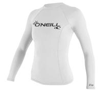 O'Neill Wetsuits Camiseta de Manga Larga Basic Skins para Mujer Chaleco de erupción, Blanco, M
