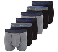 O'NEILL Bóxer de hombre de color liso Sport Boxer M L XL XXL 95% algodón para hombre, calzoncillos tipo bóxer sin intervención, paquete de 6 piezas negro rojo azul, XXL
