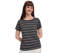 O'NEILL Essential Roundneck Shortsleeve T-Shirt, Casual Logo Rundhalsshirt Camiseta, Negro con Blanco, Large/Extra-Large para Mujer