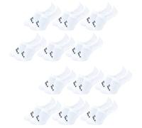O'Neill Footie - Pack de 12 calcetines invisibles cortos de algodón, para verano, para hombre, mujer, color negro y blanco, 35-38, 39-42, 43-46, Blanco (1010P), 39-42