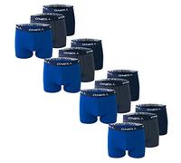 O'Neill Juego de 12 calzoncillos bóxer básicos para hombre, con logotipo de algodón, para hombre, color gris, azul, negro, S, M, L, XL, XXL, 8 x Navy 4 x Cobalto (4847p), XL