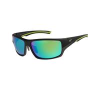Oneill ONS-9061-20 - Gafas de sol para hombre, 127P, color negro mate con lentes de espejo polarizados verdes, Black