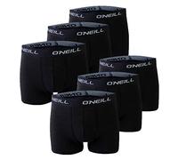 O'Neill Set de 6 calzoncillos tipo bóxer para hombre, ropa interior básica, logo, algodón, deportivo, para hombres, gris, azul, negro, tallas S, M, L, XL, XXL, 6X Negro (6969p), M