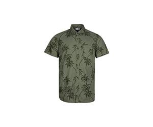 O'Neill Shirts Shortsleeve Tasman Shirt Camisa, Hombre, 36015 Green, XXL-3XL
