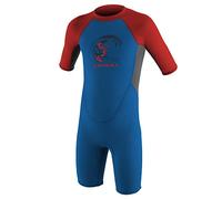 ONeill Toddler Kids Juvenil Kids Junior Reactor 2MM Volver Zip Shorty Wetsuit Ocean Graphite Red - Unisex