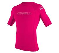 O'Neill UV Schutz Youth Basic Skins S/S Crew Chaleco Rash, Niñas, Rojo sandía, 12