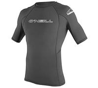 O'Neill Wetsuits Camisa de Manga Corta para Hombre Basic Skins Chaleco de erupción, Gris, XXL