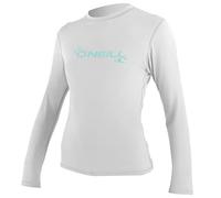 O'Neill Wetsuits Basic Skins Manga Larga Chaleco de erupción, Mujer, Blanco, S