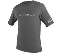 O'Neill Camiseta de Manga Corta para Hombre Basic Skins Chaleco Rash, Gris Grafito, Large