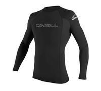 ONEILL WETSUITS Basic Skins L/S Crew Rash Guard Shirt, Hombre, Negro, Large