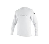 ONEILL WETSUITS Hombre Basic MusicSkins L/S té Rash Chaleco, Todo el año, Hombre, Color Blanco, tamaño Medium