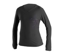 O'Neill Wetsuits Mujer 24-7 manga larga cuello en V, negro, L