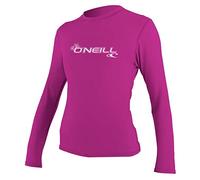 ONEILL WETSUITS Mujer WMS Basic MusicSkins L/S té Rash Chaleco, Mujer, WMS Basic Skins L/S Rash tee, Fox Pink, Large