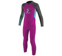O'Neill Wetsuits Reactor II-Cremallera Trasera Completa para niños pequeños Traje de Neopreno, Infantil, Berry/Light Aqua/Graphite, 34