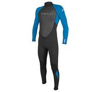 O'Neill Wetsuits Reactor II-Traje de Neopreno con Cremallera Trasera (3/2 mm), Hombres, Negro/Océano, XS
