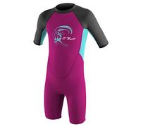 O'Neill Traje neopreno corto Toddler Reactor 2/2 mm niña rosa fucsia/azul cielo/negro 3 años