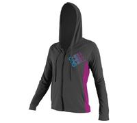 O'Neill Wetsuits - Sudadera con Capucha de Manga Larga con Cremallera para Mujer, Color Grafito/Festival/Blanco, Talla M